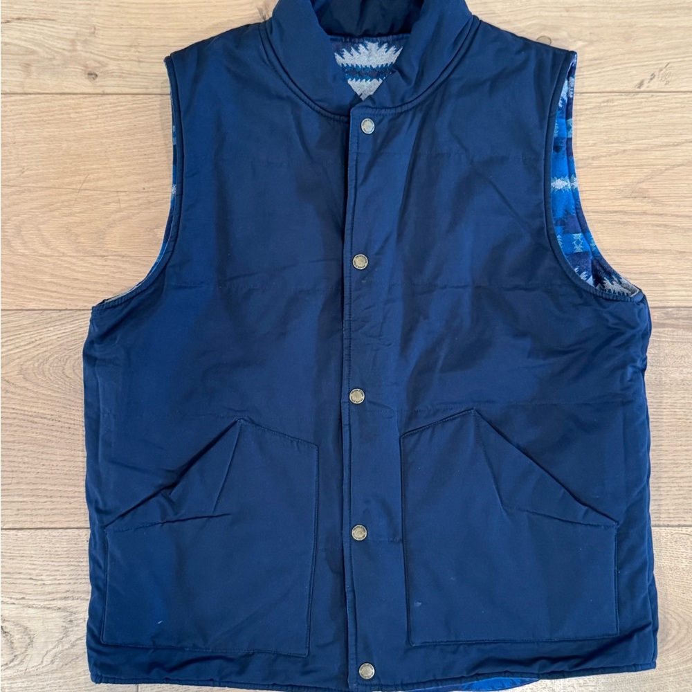 Pendleton Reversible Down Vest With Pockets & Gol… - image 2
